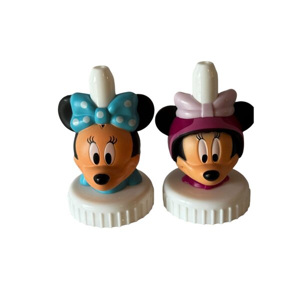 Vintage Disney Mickey & Minnie Mouse Good2Grow Bottle Lids/Toppers Only - Picture 3 of 8